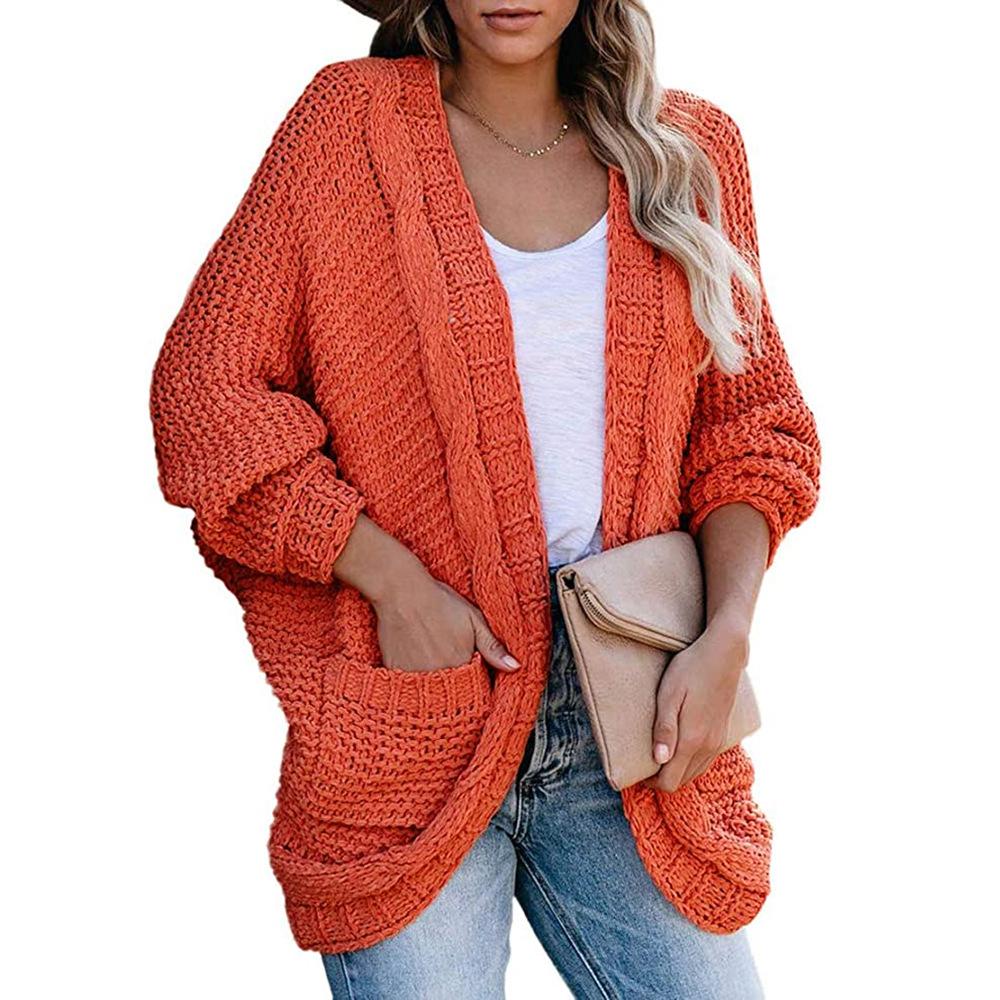 Batwing Sleeve Knitted Cardigan Coat