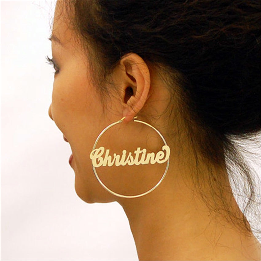 Personalized Hoop Earrings