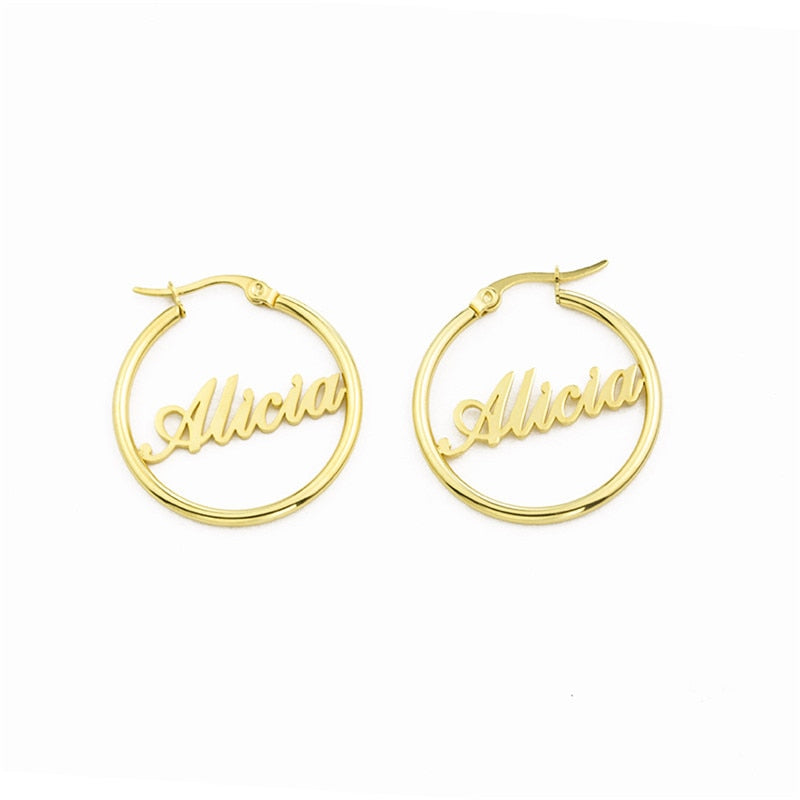 Personalized Hoop Earrings