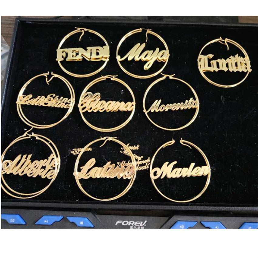 Personalized Hoop Earrings