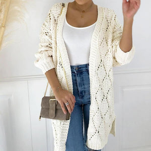 Casual  Cardigan Loose Hollow Sleeves