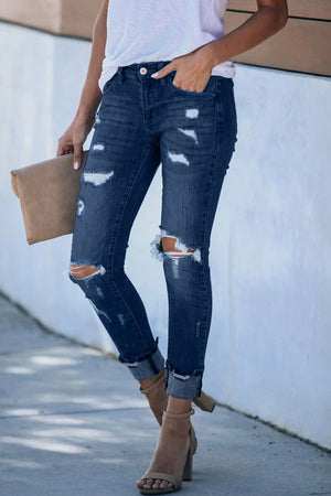 Fashion Distressed Skinny Jeans