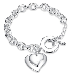 18K White Gold Plated Bracelet