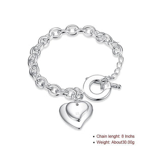 18K White Gold Plated Bracelet