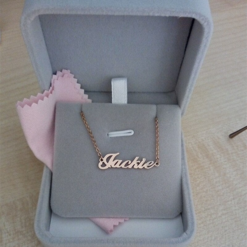 Stainless Steel Custom Name Anklet Rose Gold