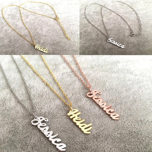 Vertical Personalized Custom Name Pendant