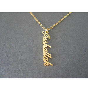 Vertical Personalized Custom Name Pendant